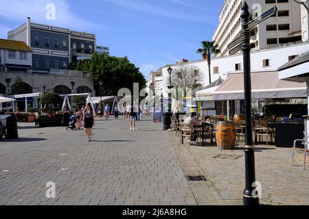 Scena di strada a Gibilterra Foto Stock