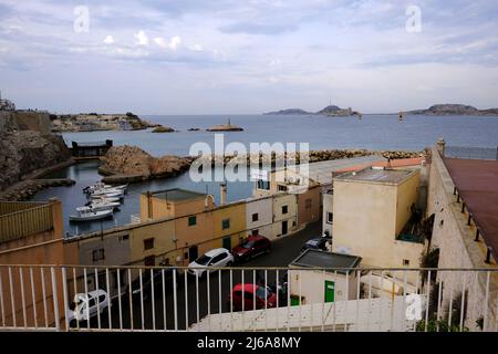 Vista sul Mar Mediterraneo da Marsiglia, Francia Foto Stock