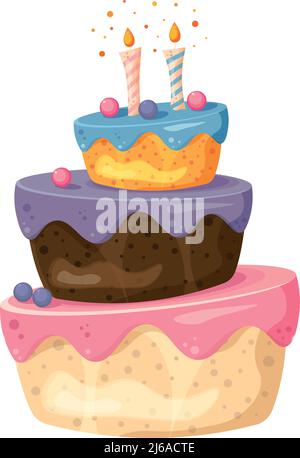 Illustrazione di Fun Cake Illustrazione Vettoriale