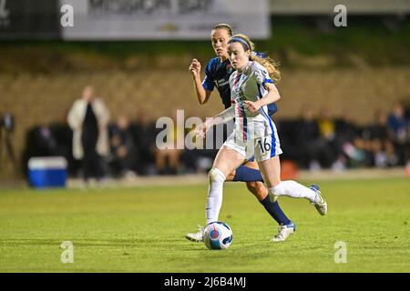 23 aprile 2022: OL Reign Midfielder Rose Lavelle (16) durante una partita di calcio della NWSL Challenge Cup tra l'OL Reign e il San Diego Wave FC al Torero Stadium di San Diego, California. Justin fine/CSM Foto Stock