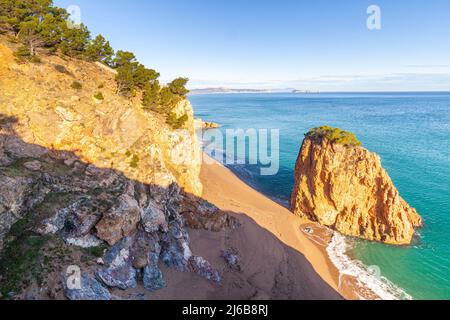 Cala Racó in SA Riera, Begur, Costa Brava, Girona, Spagna Foto Stock