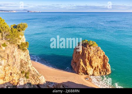 Cala Racó in SA Riera, Begur, Costa Brava, Girona, Spagna Foto Stock