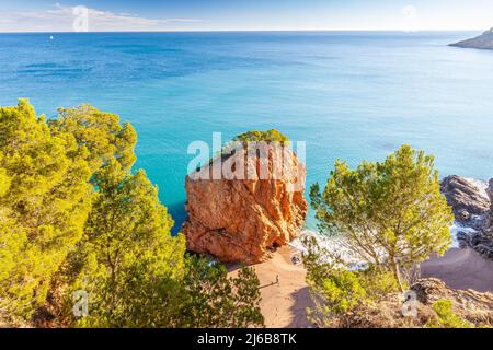 Cala Racó in SA Riera, Begur, Costa Brava, Girona, Spagna Foto Stock