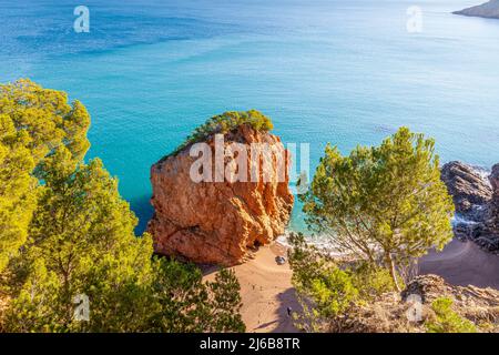 Cala Racó in SA Riera, Begur, Costa Brava, Girona, Spagna Foto Stock