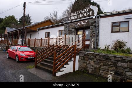 Carsluith, Scozia - Dicembre 30th 2021: The Galloway Smokehouse Shop at Carsluith, Dumfries and Galloway, Scozia Foto Stock