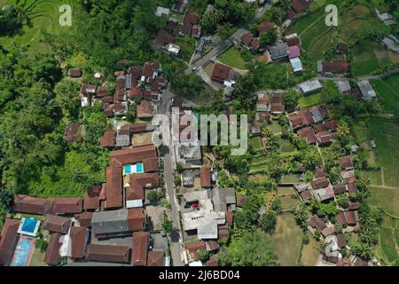 Vista aerea di Garut regency, giava Occidentale, Indonesia Foto Stock