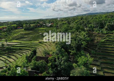 Vista aerea di Garut regency, giava Occidentale, Indonesia Foto Stock