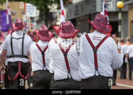 12th luglio sfilata a Belfast, Irlanda del Nord Foto Stock