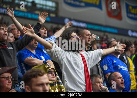 Abito fantasia Birmingham City sostenitore a Cardiff, Regno Unito il 4/30/2022. (Foto di Mike Jones/News Images/Sipa USA) Foto Stock