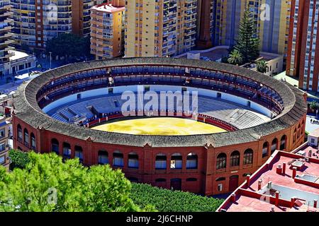 Spagna Andalucia Malaga città e la sua Plaza de Toros toro anello al sole Foto Stock