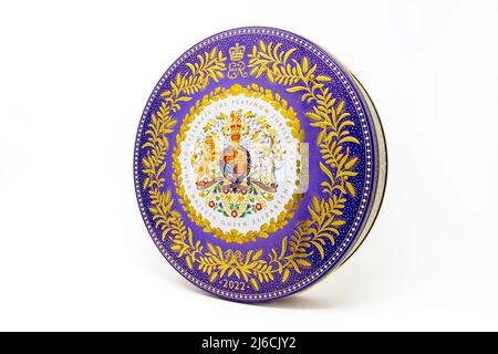 The Royal Collection Platinum Jubilee Biscuit Tin Foto Stock