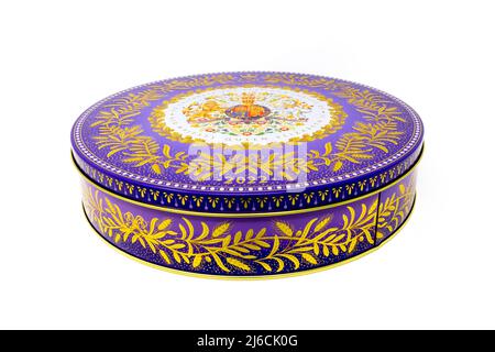 The Royal Collection Platinum Jubilee Biscuit Tin Foto Stock