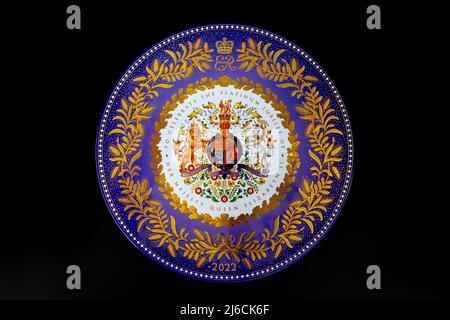 The Royal Collection Platinum Jubilee Biscuit Tin Foto Stock