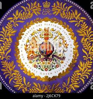 The Royal Collection Platinum Jubilee Biscuit Tin Foto Stock