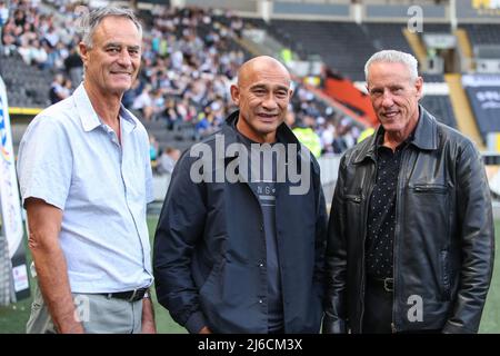 Ex Hull FC Kiwi leggende Gary Kemble, Fred Ah Kuoi e Dane o’Hara tornano nella città di Hull per la Superleague di questo pomeriggio Foto Stock