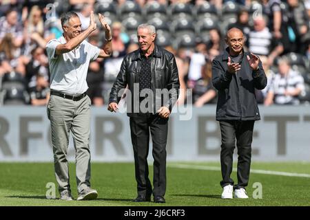 Ex Hull FC Kiwi leggende Gary Kemble, Fred Ah Kuoi e Dane o’Hara tornano nella città di Hull per la Superleague di questo pomeriggio Foto Stock