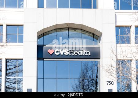 Irving, TX, USA - 20 marzo 2022: Sede aziendale CVS Caremark a Irving, Texas, USA. Foto Stock