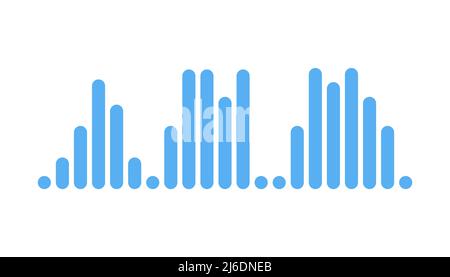 Registrazione del modello di messaggio audio. Elemento UI del record audio per smartphone. Illustrazione vettoriale isolata su sfondo bianco Illustrazione Vettoriale