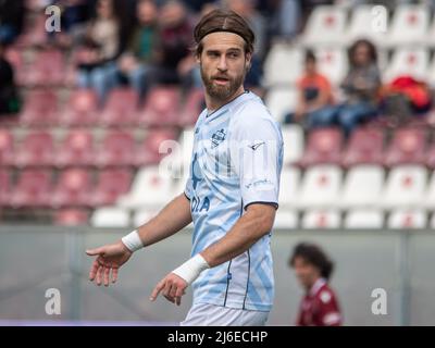 Solini Matteo como ritratto durante Reggina 1914 vs Como 1907, partita di calcio italiana Serie B a Reggio Calabria, Italia, Aprile 30 2022 Foto Stock