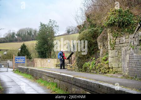 La stazione di Midford disutilizzata vicino a Bath, Somerset UK Foto Stock