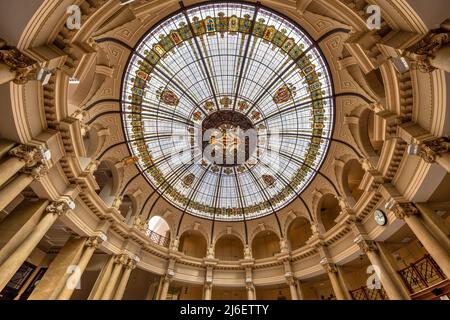 Interno del Palacio de las Comunicaciones (ex edificio dell'Ufficio postale), Valencia, Comunità Valenciana, Spagna Foto Stock