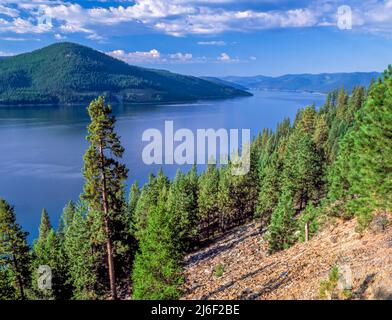 lago di koocanusa vicino libby, montana Foto Stock