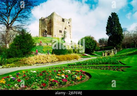 Guildford Castle Circa 1995 girato in film. Foto Stock