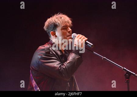 30 aprile 2022, Giffoni Valle piana, Italia: Antonio Fiordispino, Alex Fiordispino e Daniele Mona del Kolors a Verde Giffoni. (Credit Image: © Giovanni Lemba/Pacific Press via ZUMA Press Wire) Foto Stock