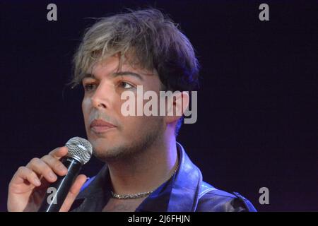 30 aprile 2022, Giffoni Valle piana, Italia: Antonio Fiordispino, Alex Fiordispino e Daniele Mona del Kolors a Verde Giffoni. (Credit Image: © Giovanni Lemba/Pacific Press via ZUMA Press Wire) Foto Stock