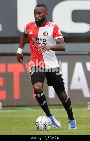 SITTARD - Lutsharel Geertruida di Feyenoord durante la partita olandese Eredivie tra Fortuna Sittard e Feyenoord al Fortuna Sittard Stadium il 1 maggio 2022 a Sittard, Olanda. ANP JEROEN PUTMANS Foto Stock