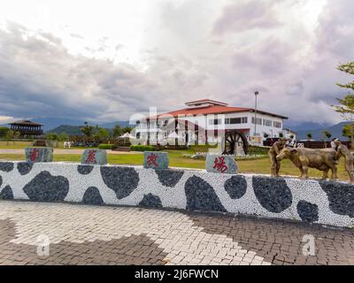 Hualien, Taiwan, 15 2010 AGOSTO - ingresso al ranch Ji-Jheng Foto Stock