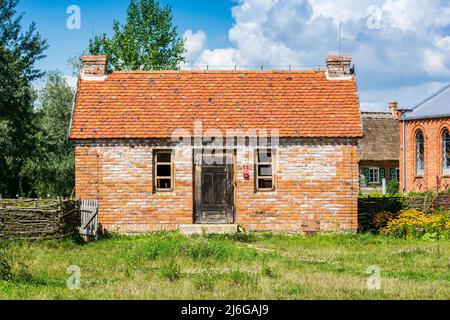 Wiaczemin Polski, Polonia - 12 agosto 2021. Museo all'aperto dell'insediamento di Vistula - Skansen Osadnictha Nadwislanskiego Foto Stock