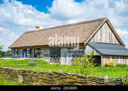 Wiaczemin Polski, Polonia - 12 agosto 2021. Museo all'aperto dell'insediamento di Vistula - Skansen Osadnictha Nadwislanskiego Foto Stock