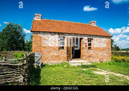 Wiaczemin Polski, Polonia - 12 agosto 2021. Museo all'aperto dell'insediamento di Vistula - Skansen Osadnictha Nadwislanskiego Foto Stock