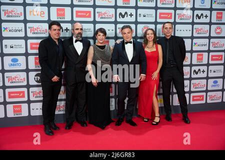 1 maggio 2022, Madrid, Madrid, Spagna: Koldo Zuazua, Guadalupe Balaguer, Guillermo Sempere, Juan Moreno, Blanca Portillo, Luis Tosar partecipa al Platino Awards 2022 - Red Carpet al Palacio Municipal de Congresos il 1 maggio 2022 a Madrid, Spagna (Credit Image: © Jack Abuin/ZUMA Press Wire) Foto Stock