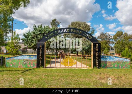 Delungra Anzac Park, datato 2015, a Delungra, nuovo Galles del Sud settentrionale, australia Foto Stock