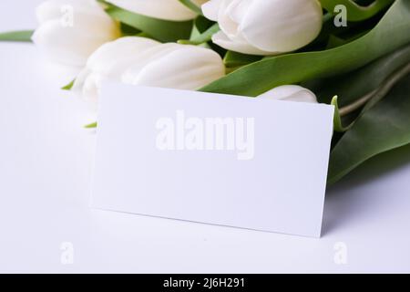 Mockup per biglietto d'auguri o florist biglietto da visita design Foto Stock