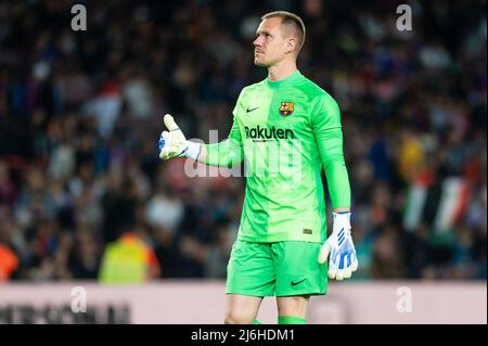 Barcellona, Spagna. 01st maggio 2022. Marc Andre ter Stegen del FC Barcelona durante la partita Liga tra il FC Barcelona e RCD Mallorca al Camp Nou di Barcellona, in Spagna. Credit: DAX Images/Alamy Live News Foto Stock