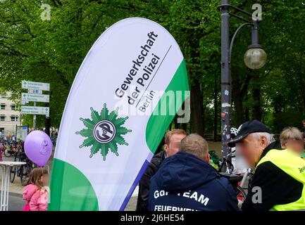 Unione di polizia, esecutivo federale, Berlino, Germania, giornata del lavoro 1th maggio, Berlino Foto Stock