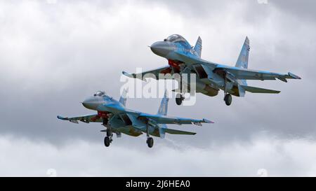 Ucraino Air Force SU27 Flanker in mostra al RIAT 2019 Foto Stock