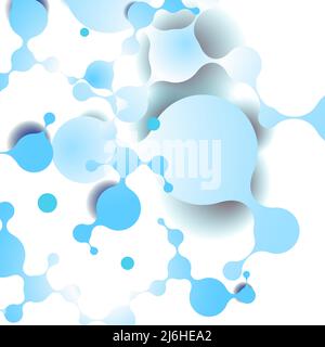 Scienza sfondo astratto con struttura molecolare. Illustrazione vettoriale Illustrazione Vettoriale