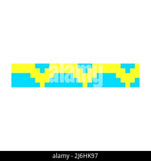 Modello pixelizzato Vyshyvanka tradizionale etnia Ucraina senza giunture modello ornamento slavico Illustrazione Vettoriale