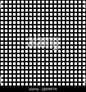 Griglia a scacchi, pattern astratto senza giunture. Sfondo geometrico. Quadrati bianchi neri abd Illustrazione Vettoriale