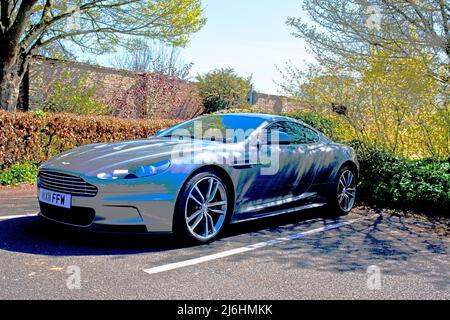 Aston Martin DB9, Thornton le dale, North Yorkshire, Inghilterra Foto Stock