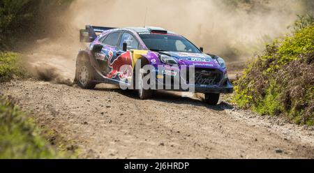 Gontim, Portogallo - 01 maggio 2022: Craig BREEN (IRL), Paul Nagle (IRL), M-SPORT FORD WORLD RALLY TEAM, Ford Puma Rally1, azione durante una giornata di test per il WRC Foto Stock