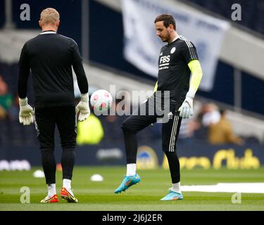 LONDRA, Inghilterra - MAGGIO 01: Danny Ward di Leicester City durante il riscaldamento pre-partita durante la Premier League tra Tottenham Hotspur e Leicester City Foto Stock