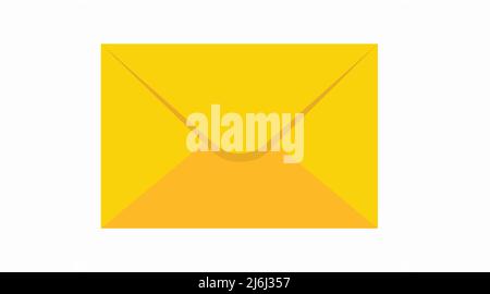 Illustrazione busta. Immagine piatta isolata vettoriale modificabile di una busta Illustrazione Vettoriale