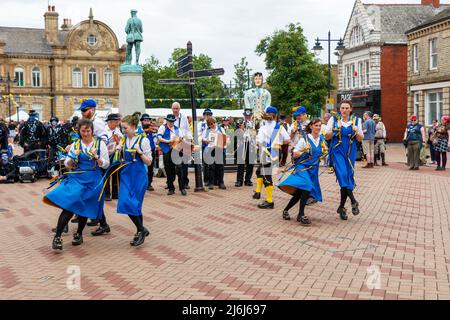 Morris Dancing all'Ossett Bercart Festival 2019 Foto Stock