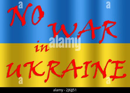 Bandiera nazionale Ucraina (bandiera Ucraina). Bandiera blu gialla dello stato indipendente dell'Ucraina Foto Stock