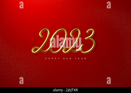 2023 Felice Anno Nuovo. Illustrazione Vettoriale